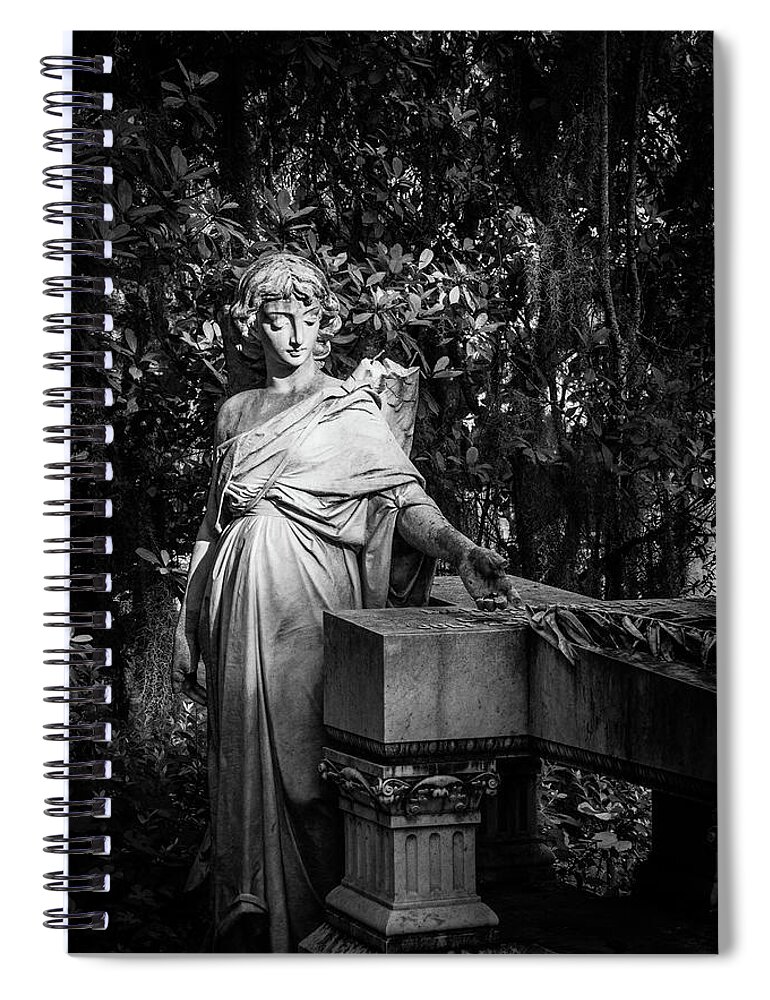 Angel Spiral Notebook featuring the photograph Bonaventure Angel by Mike Schaffner