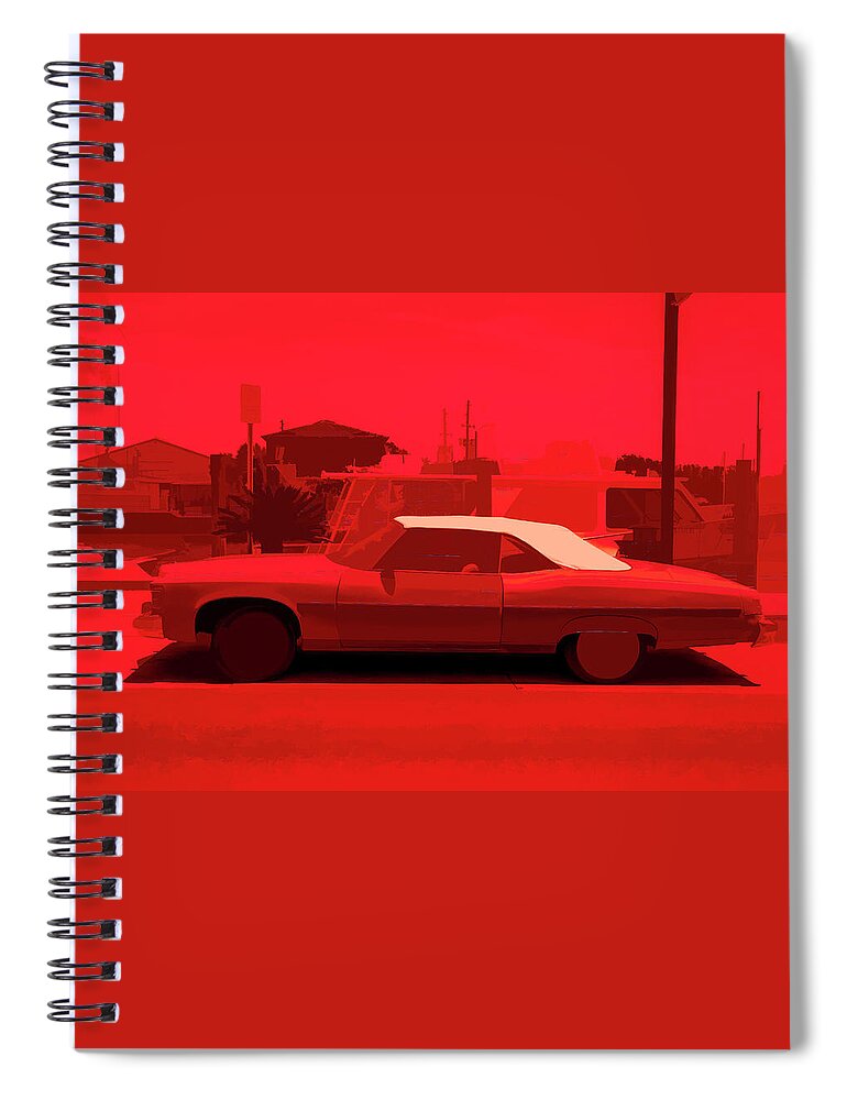 Automobiles Spiral Notebook featuring the photograph Bonneville Blowup by ARTtography by David Bruce Kawchak