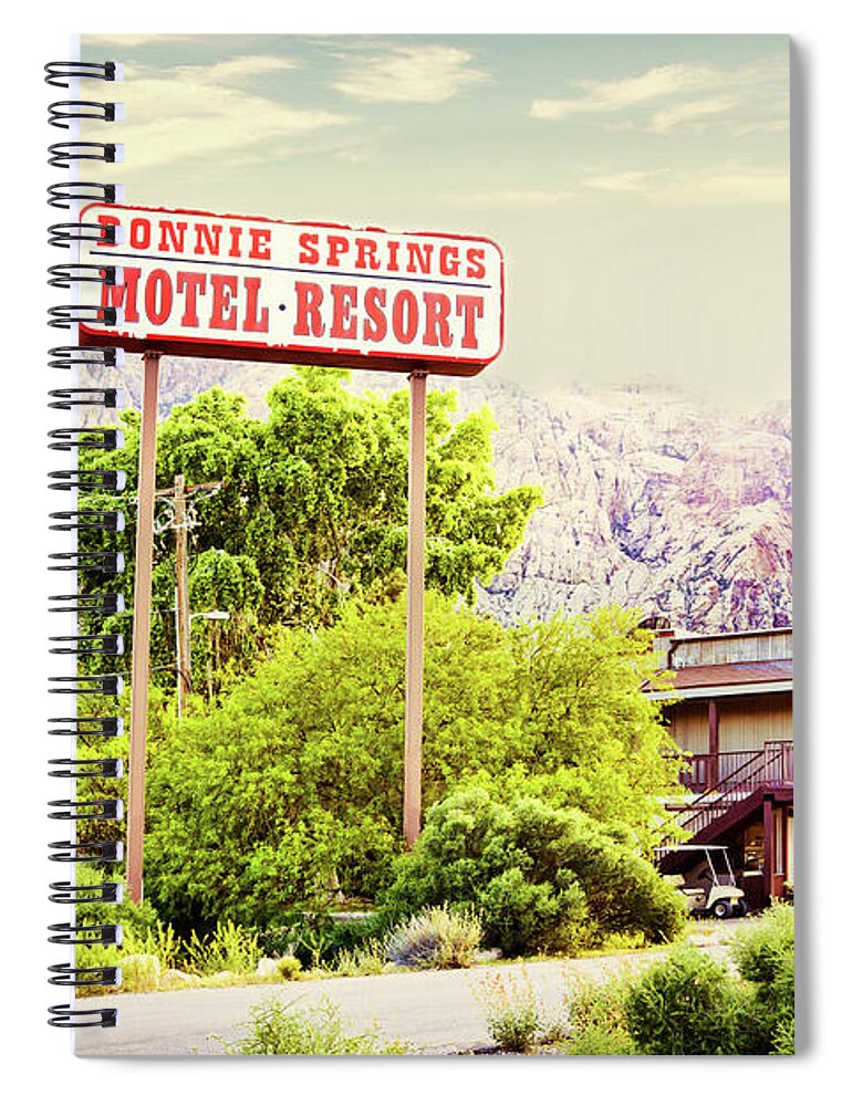 Bonnie Springs Motel Resort Spiral Notebook featuring the photograph Bonnie Springs Motel Resort by Tatiana Travelways