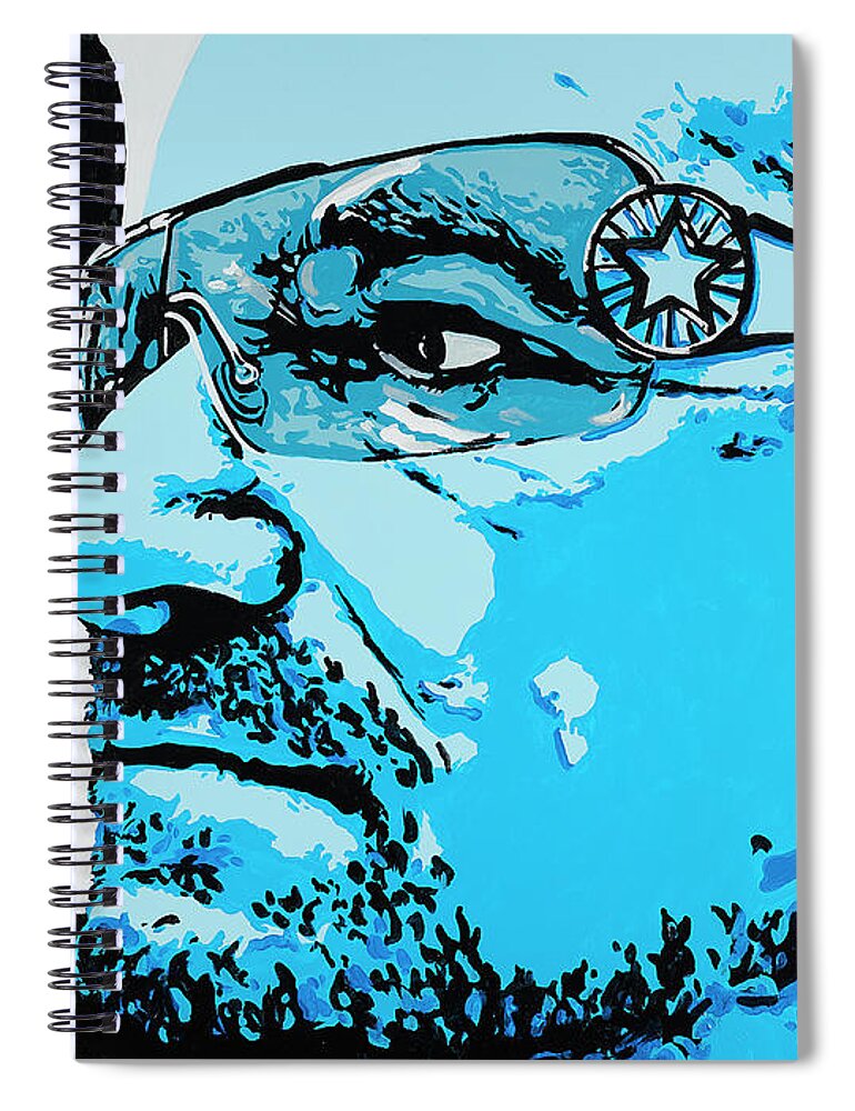 Bono Spiral Notebook featuring the painting The Edge and Bono by Steve Follman