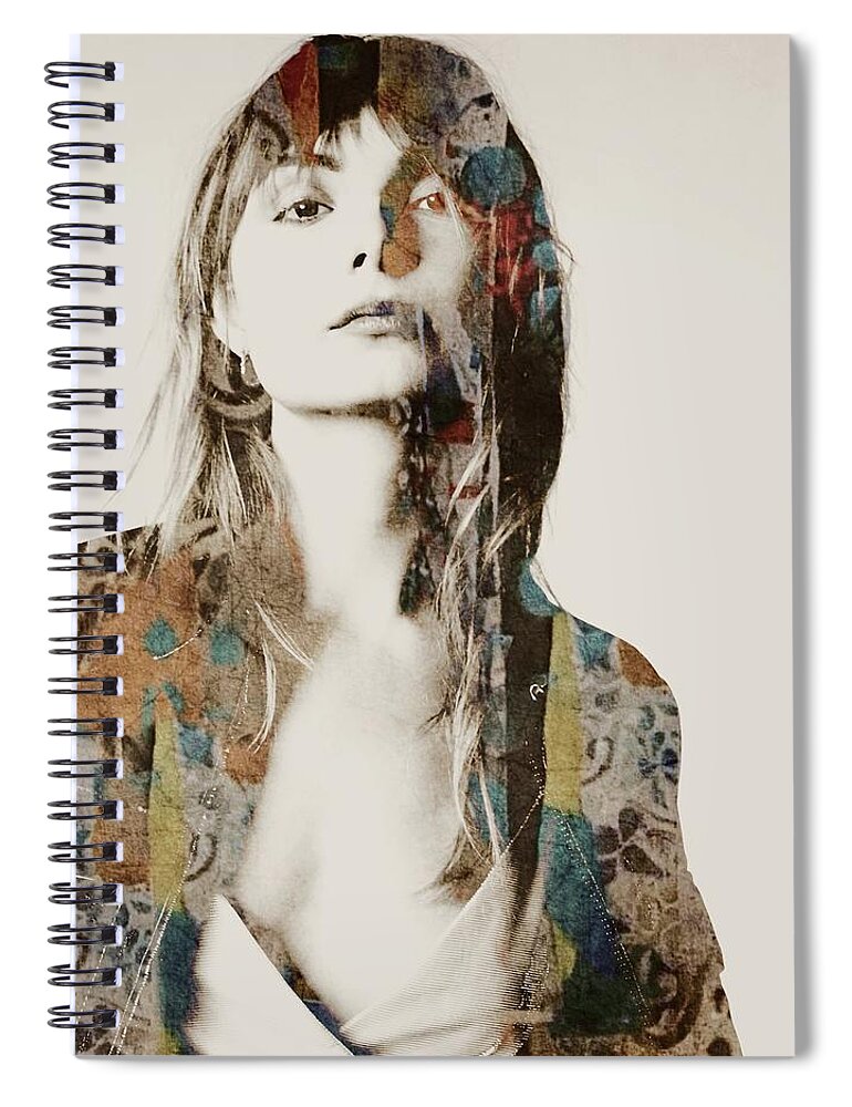 Sixties Spiral Notebook featuring the mixed media Born To Be With You by Paul Lovering