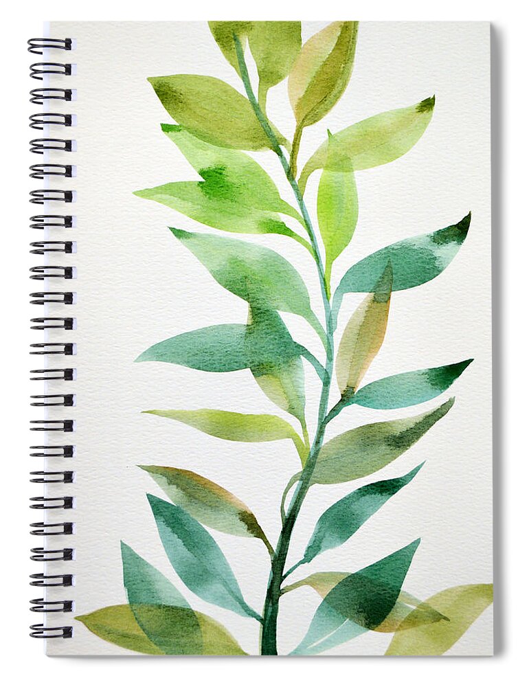 Botanical Art Spiral Notebook featuring the painting Botanical #2 by Amy Giacomelli