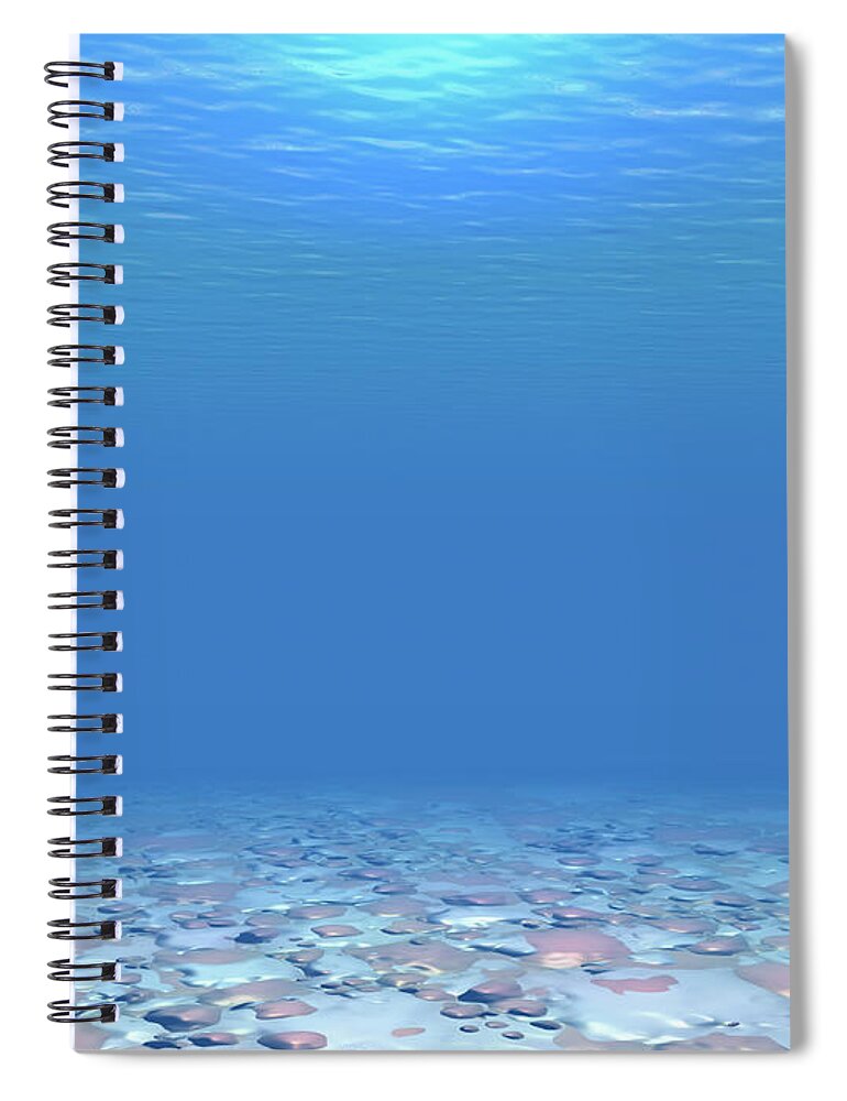 Sea Spiral Notebook featuring the digital art Bottom of The Sea by Phil Perkins
