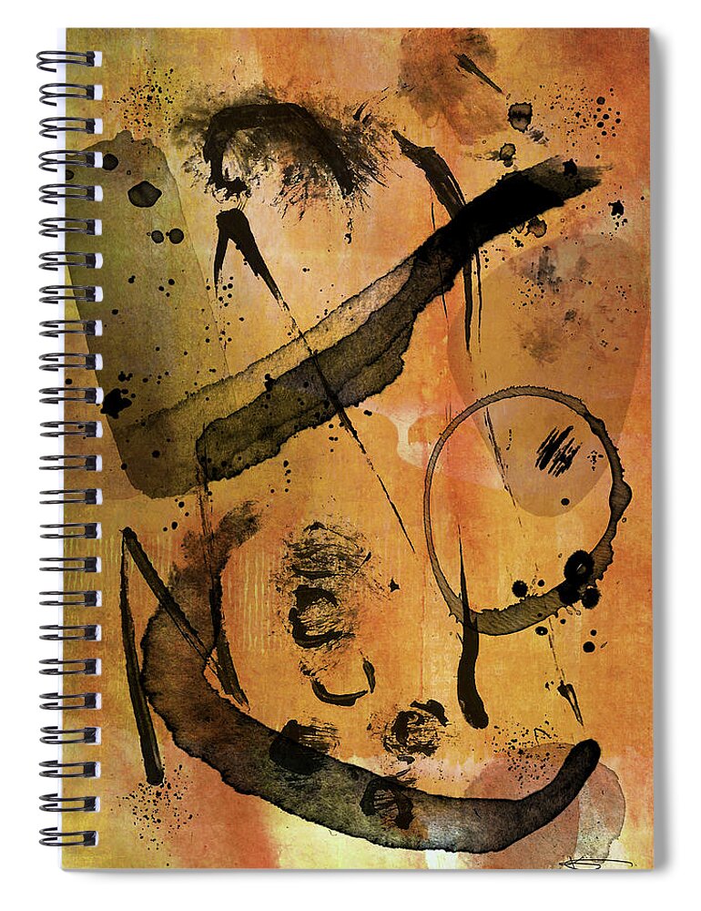 Mixed Media Abstract Art Spiral Notebook featuring the mixed media Bounty by Kandy Hurley