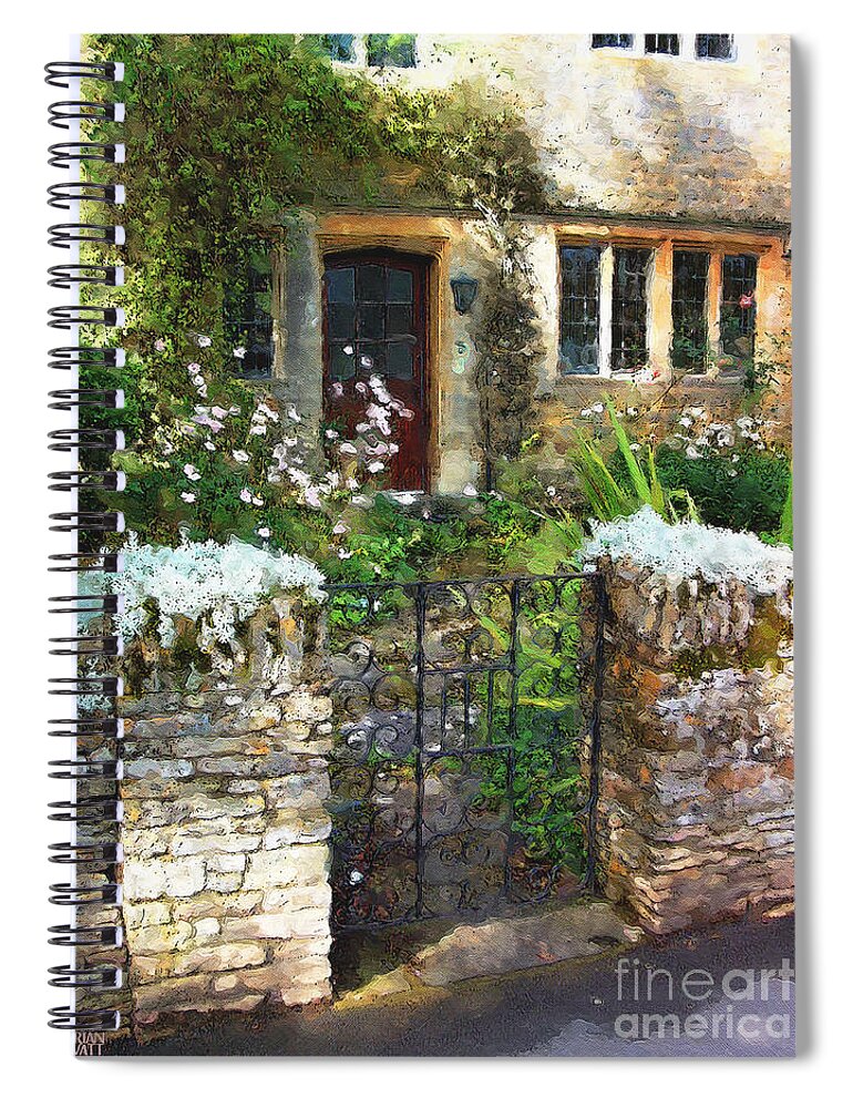 Bourton-on-the-water Spiral Notebook featuring the photograph Bourton Front Gate by Brian Watt