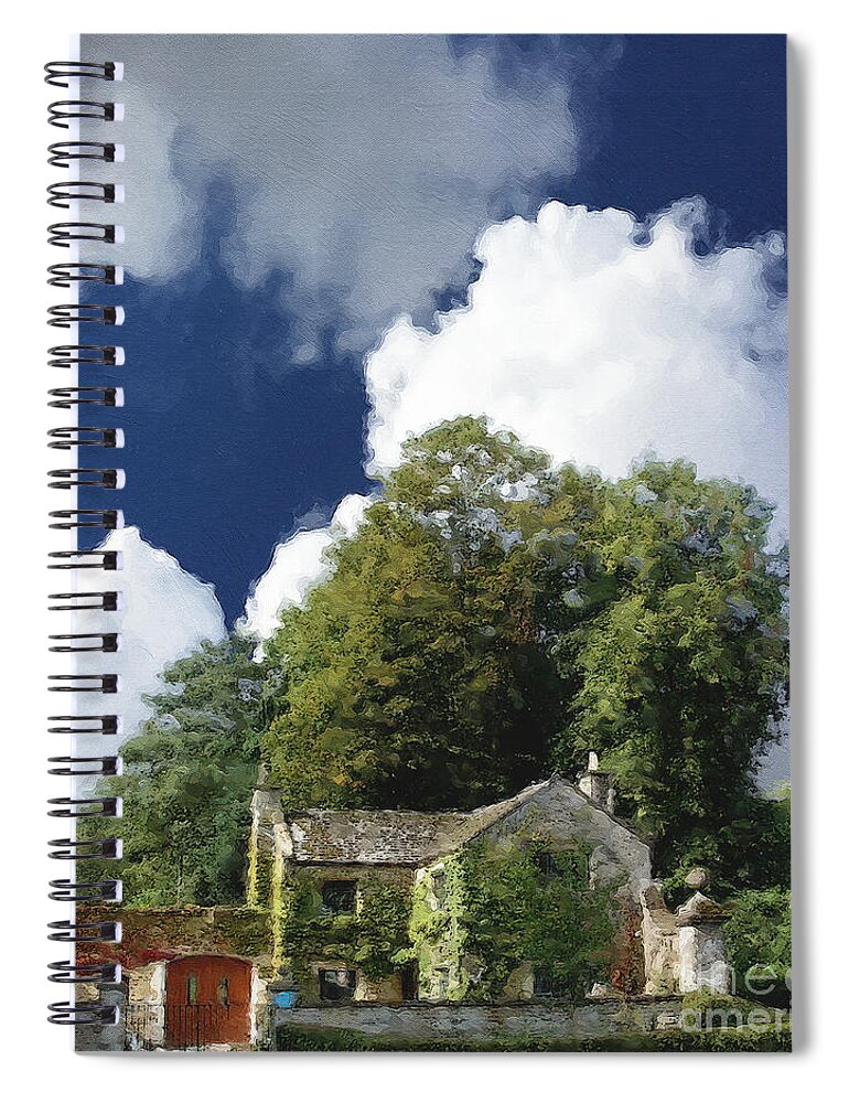 Bourton-on-the-water Spiral Notebook featuring the photograph Bourton House by Brian Watt