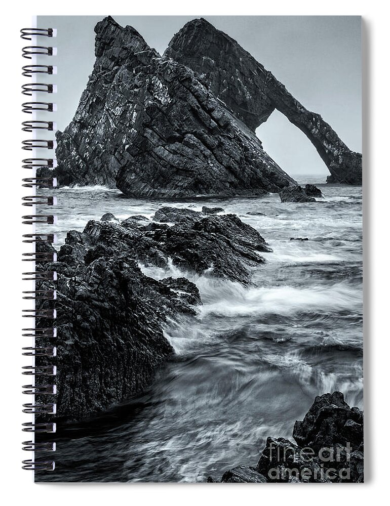 Bow Fiddle Rock Spiral Notebook featuring the photograph Bow Fiddle Rock by David Lichtneker