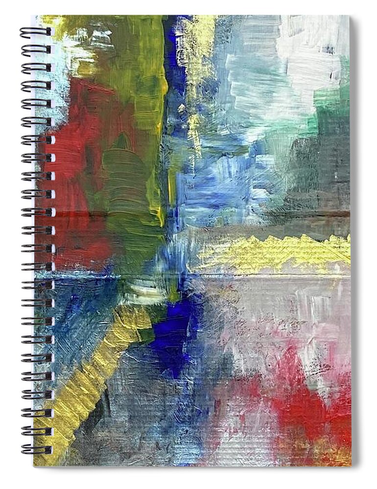 Unfolded Box Spiral Notebook featuring the painting Box III by David Euler