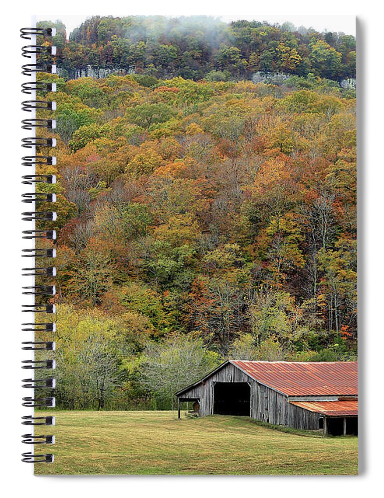  Spiral Notebook featuring the photograph Boxley Barn 5 by William Rainey