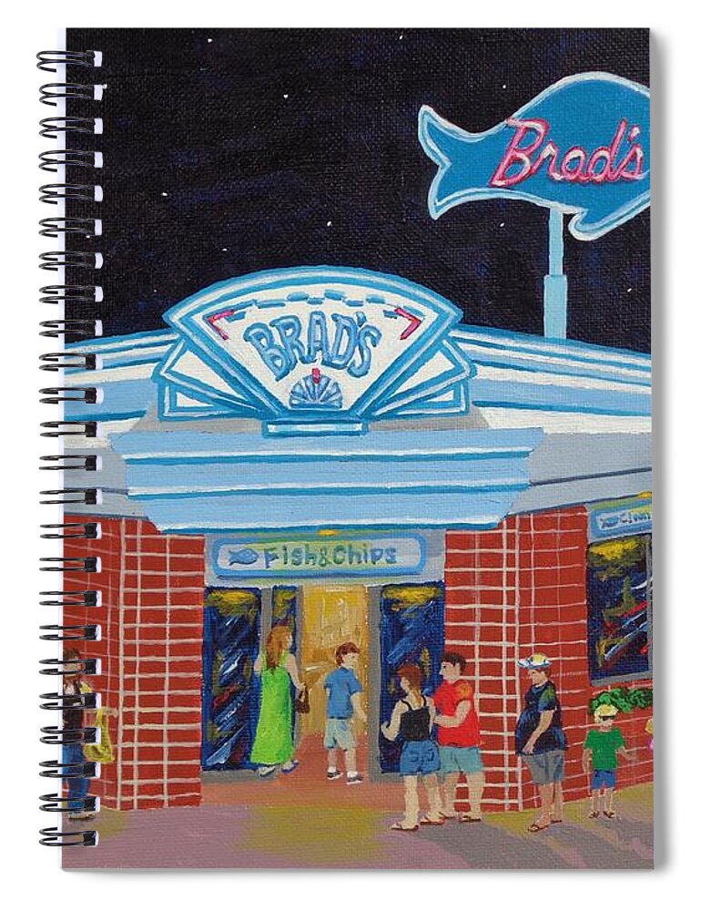 Brads Spiral Notebook featuring the painting Brad's Pismo Beach California by Katherine Young-Beck