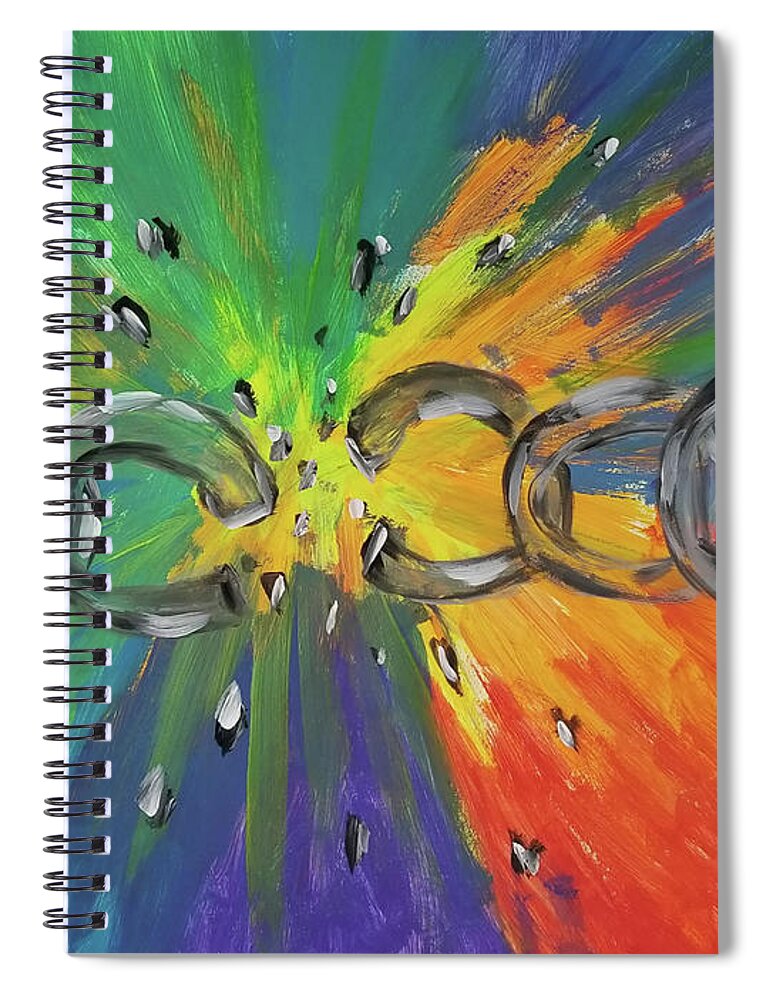 Break Spiral Notebook featuring the painting Break Free Break Forth by Curtis Sikes