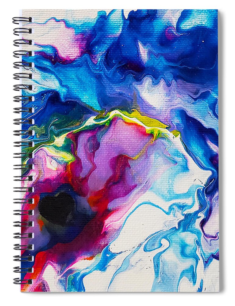 Abstract Spiral Notebook featuring the painting Breathe by Christine Bolden