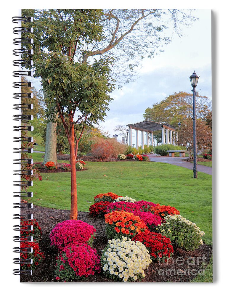 Brewster Gardens Spiral Notebook featuring the photograph Brewster Gardens in October by Janice Drew