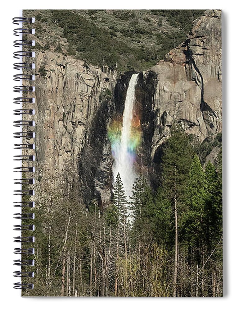 Ca Spiral Notebook featuring the photograph Bridal View Falls Rainbow by Cheryl Strahl