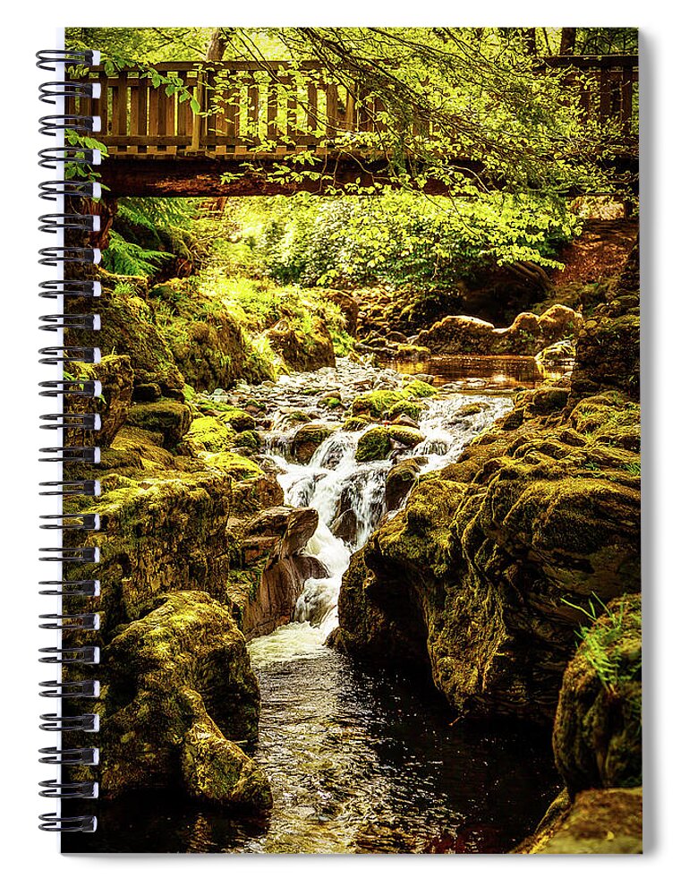 Shimna River Spiral Notebook featuring the photograph Bridge over the Shimna River by Bradley Morris