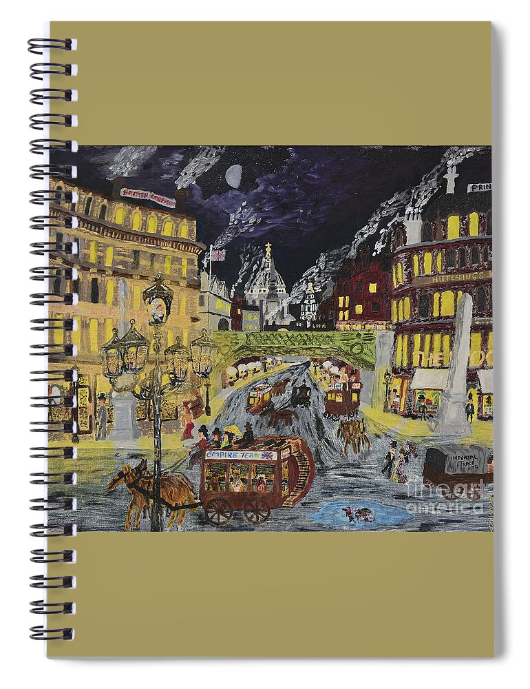 Historic Spiral Notebook featuring the painting British Confidence 1885 by David Westwood