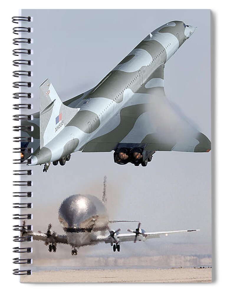 Aérospatiale Spiral Notebook featuring the digital art British RAF SST by Custom Aviation Art