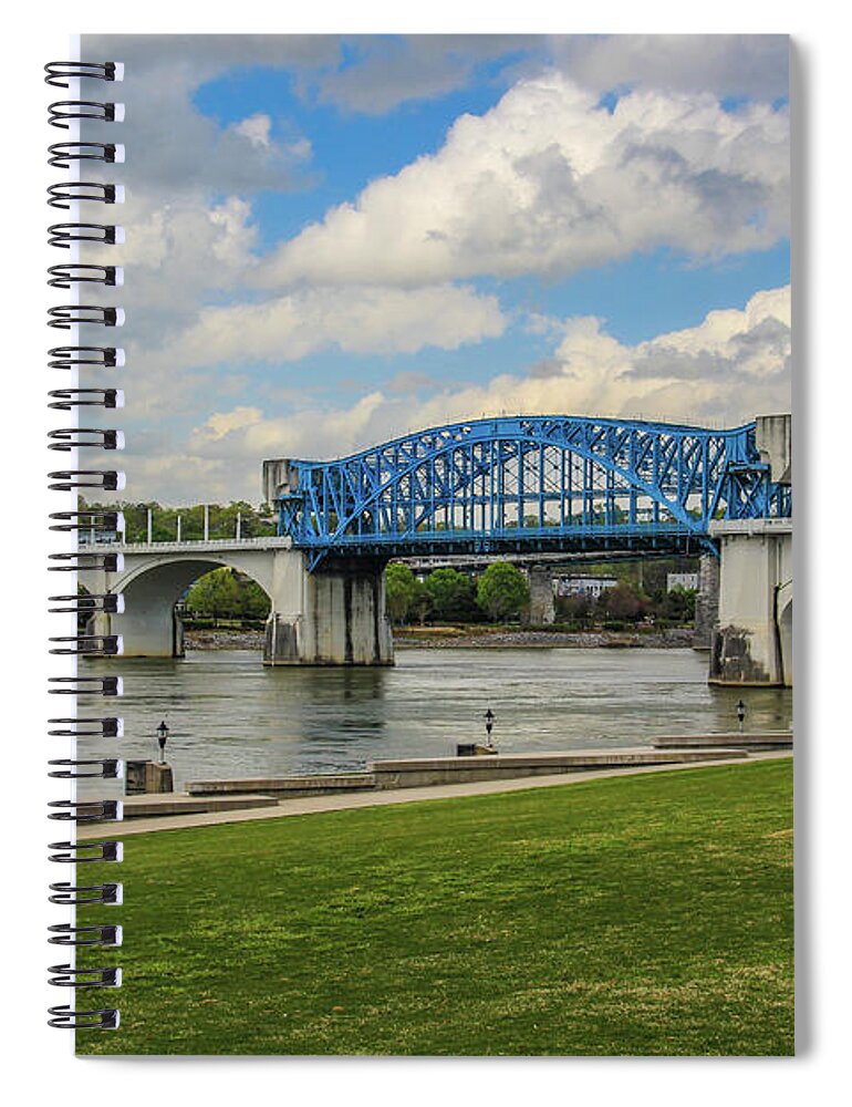 Bridge Spiral Notebook featuring the photograph Broad Street Bridge by Richie Parks