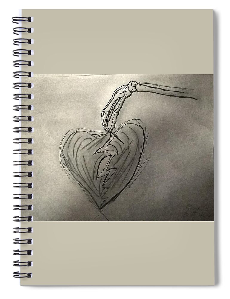 Drawing Spiral Notebook featuring the photograph Broken Heart Mended by Ariana Torralba