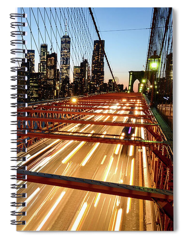 Brooklyn Spiral Notebook featuring the photograph Last Exit, Brooklyn - Brooklyn Bridge, New York City by Earth And Spirit