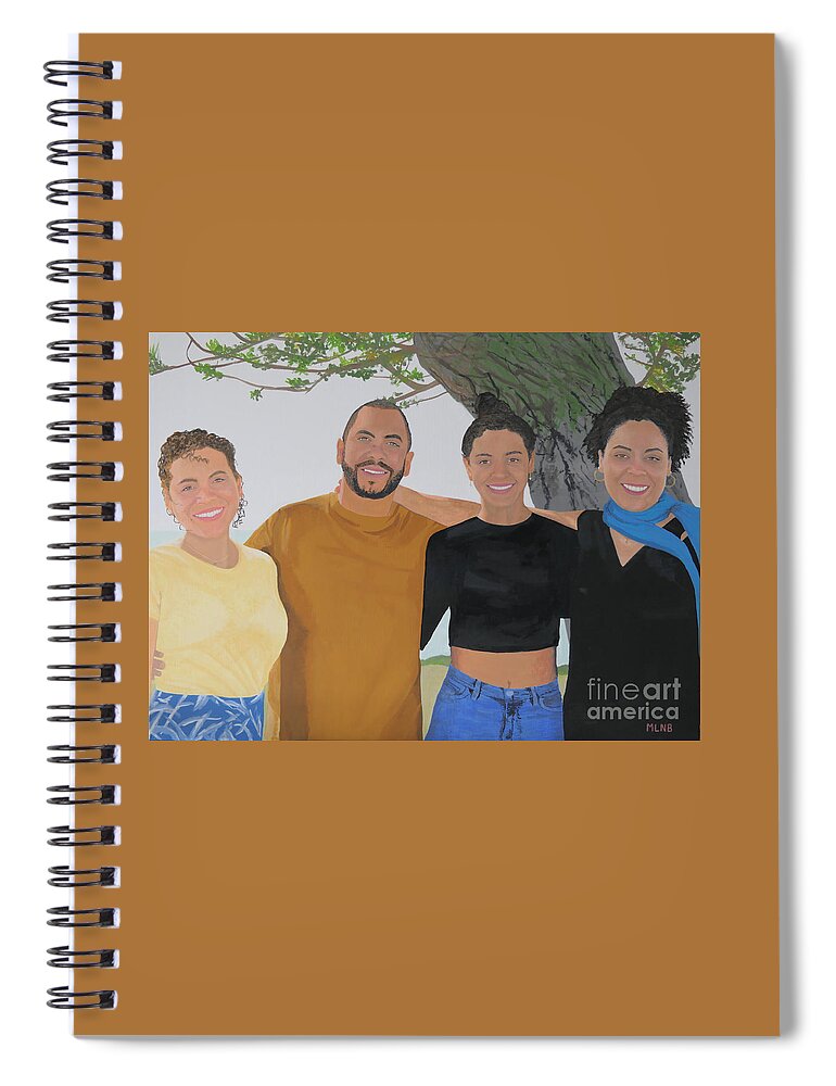 Family Spiral Notebook featuring the painting Brooks Family portrait by Margaret Brooks