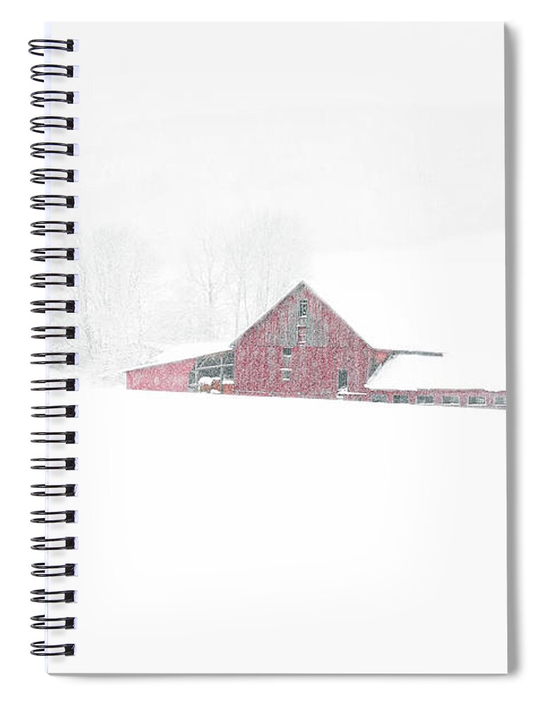 Barn Spiral Notebook featuring the photograph Brookside Farm Winter by Tim Kirchoff