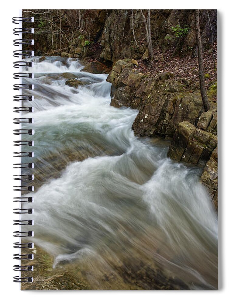 Triple Falls Spiral Notebook featuring the photograph Bruce Creek 4 by Phil Perkins