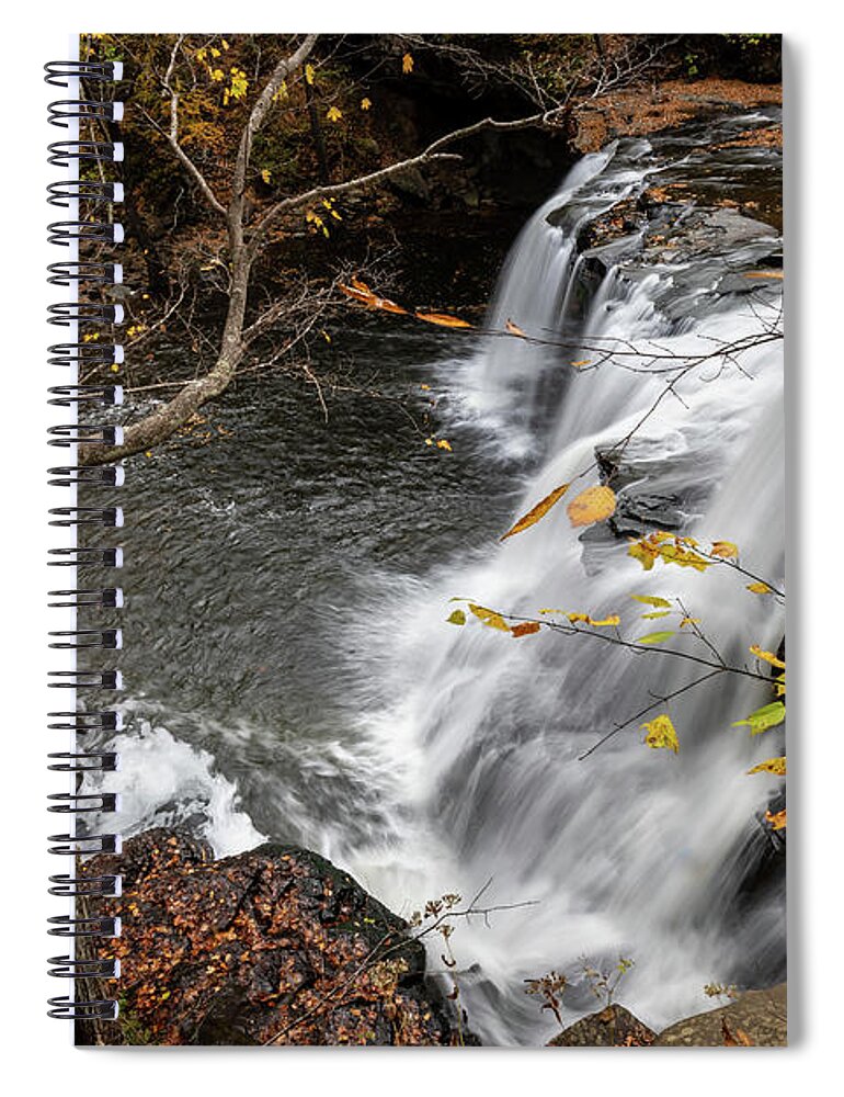 Brush Creek Falls Spiral Notebook featuring the photograph Brush Creek Falls by Chris Berrier