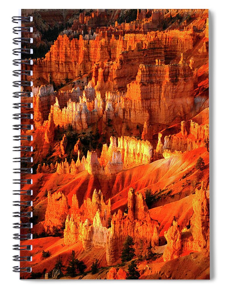 Bryce Canyon Spiral Notebook featuring the photograph Fire Dance - Bryce Canyon National Park. Utah by Earth And Spirit
