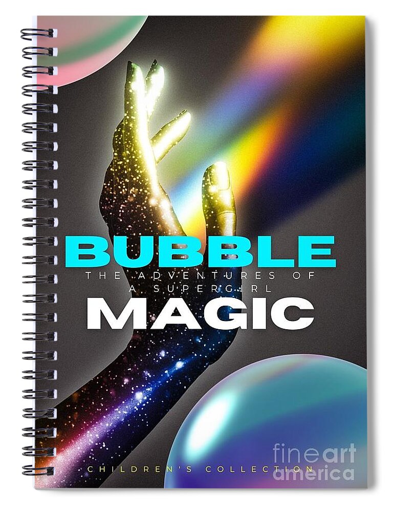 Children's Series Spiral Notebook featuring the digital art Bubble Magic by Ee Photography