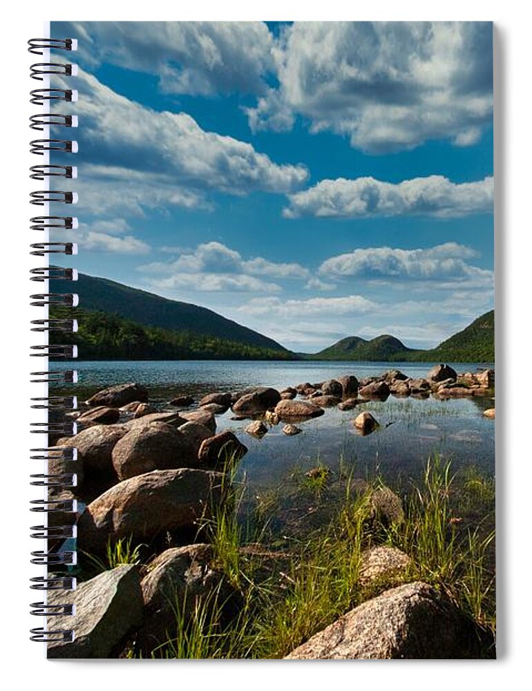 Bubble Mountain Spiral Notebook featuring the photograph Bubble Mountain Acadia by Mark Valentine