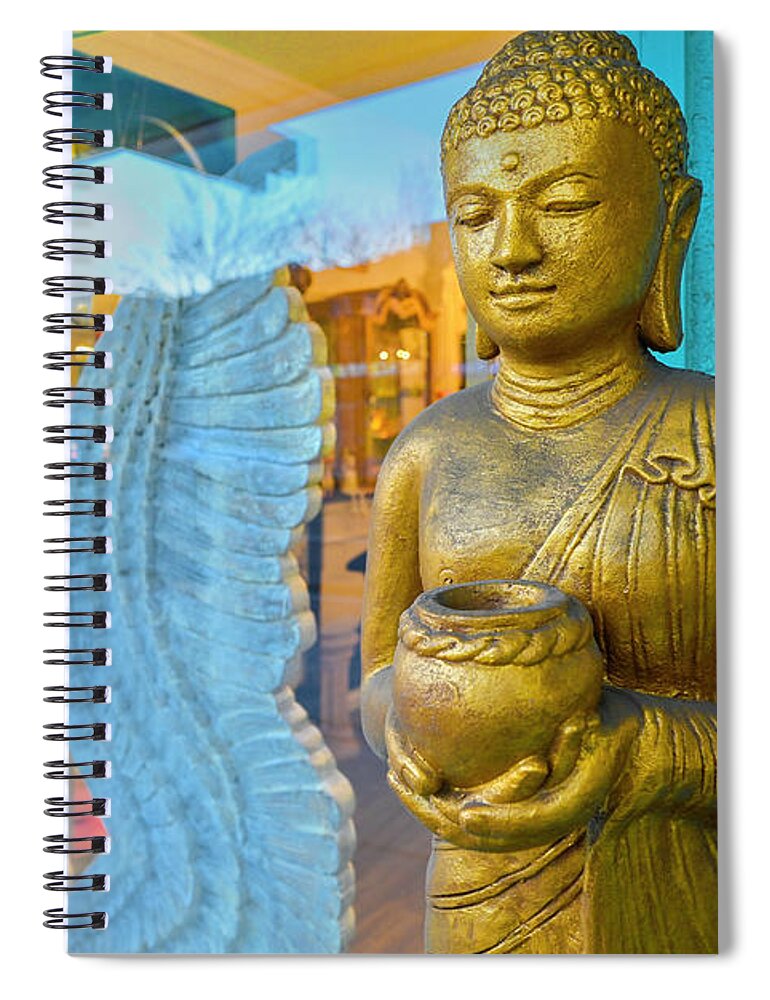 Buddha Spiral Notebook featuring the photograph Buddha by Michael Wheatley