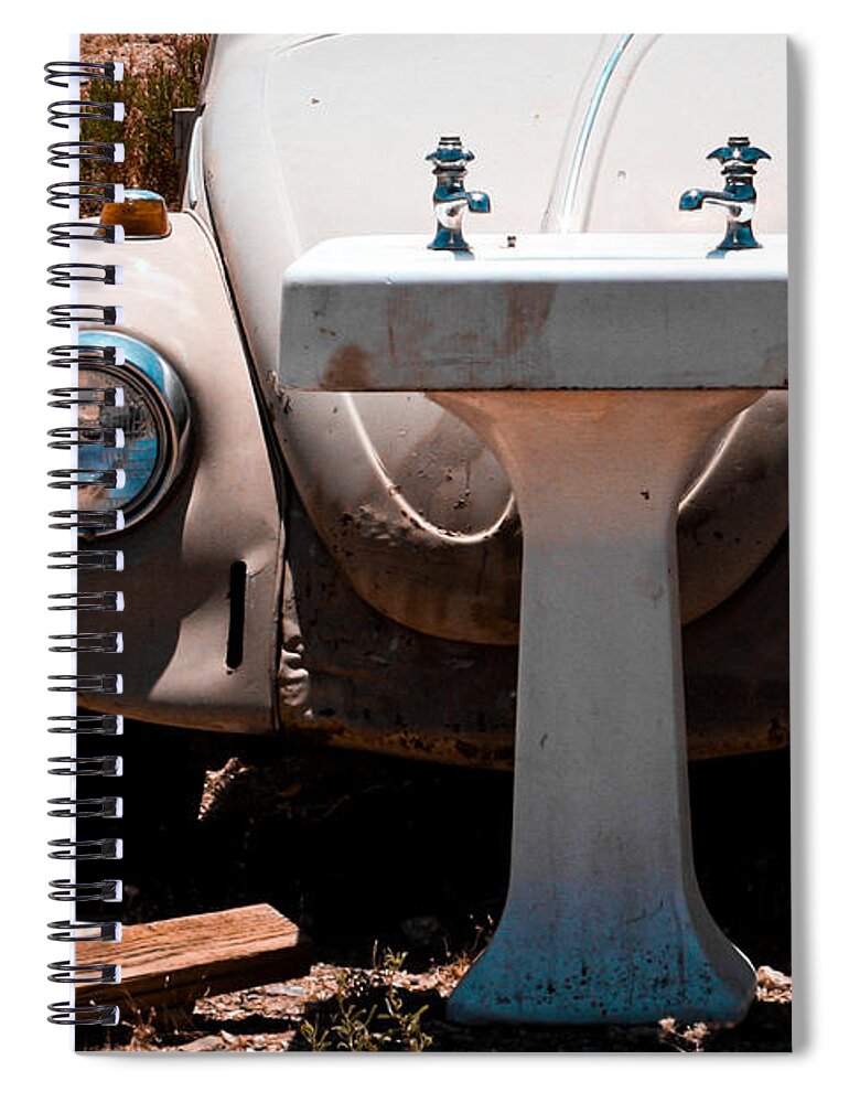 Bug Spiral Notebook featuring the photograph Bug in the Bathroon by Bonny Puckett