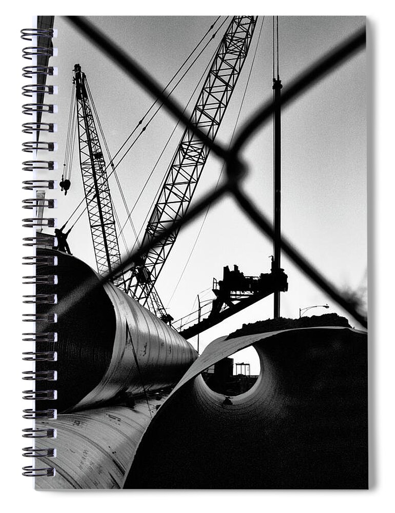 Construction Spiral Notebook featuring the photograph Building Blocks by Kerry Obrist