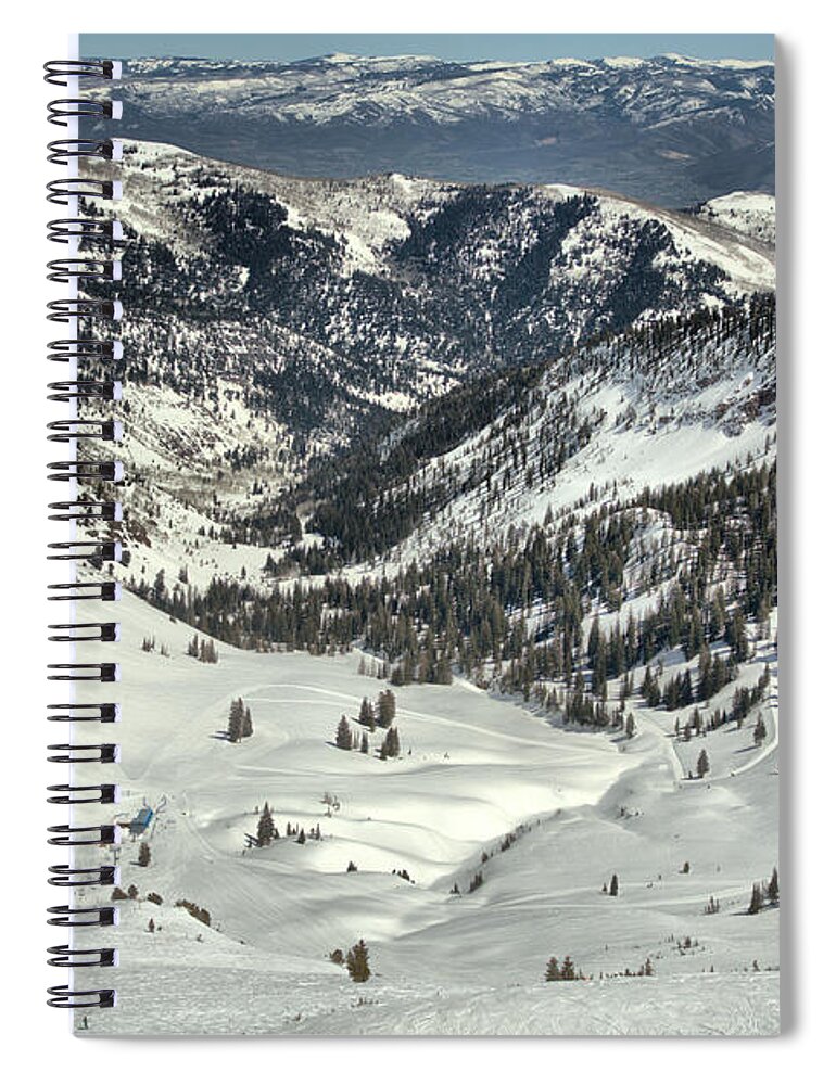 Snowbird Spiral Notebook featuring the photograph Bumps In Mineral Basin by Adam Jewell