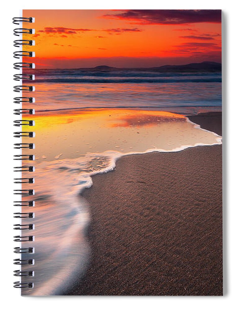 Black Sea Spiral Notebook featuring the photograph Burgas Beach by Evgeni Dinev