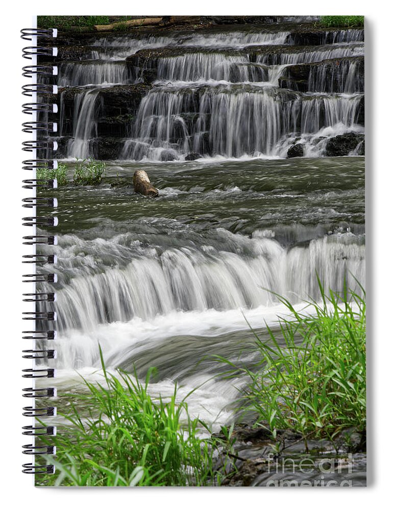 Burgess Falls State Park Spiral Notebook featuring the photograph Burgess Falls 12 by Phil Perkins