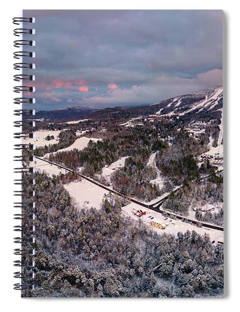 2021 Spiral Notebook featuring the photograph Burke Mountain, VT at Sunset by John Rowe