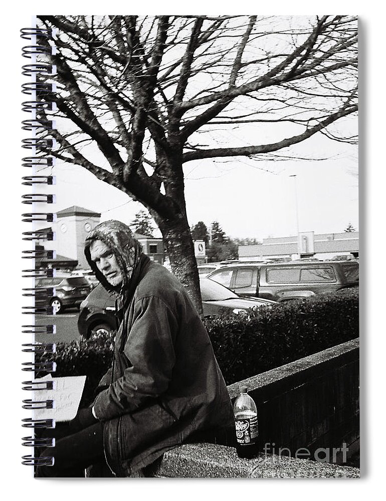 Street Photography Spiral Notebook featuring the photograph Business as Usual by Chriss Pagani
