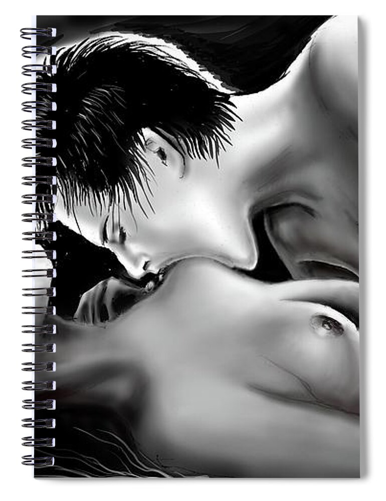 Butch Lesbian Kissing Her Love On Her Nipple Spiral Notebook by