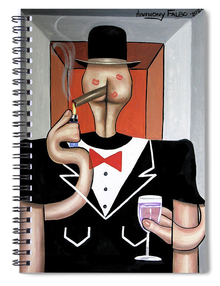 Butthead Spiral Notebook featuring the painting Butthead by Anthony Falbo