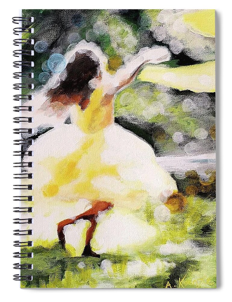  Spiral Notebook featuring the painting Buttercup by Amy Kuenzie
