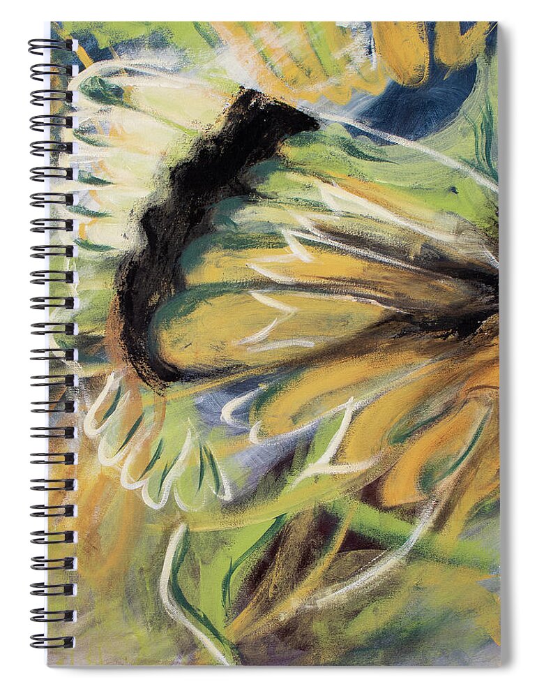 Butterfly Spiral Notebook featuring the painting Butterfly Abstract by Pamela Schwartz
