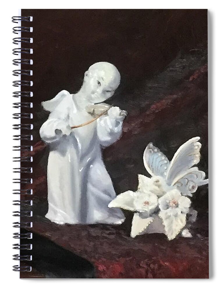Butterfly Spiral Notebook featuring the painting Butterfly Serenade by Lori Ippolito