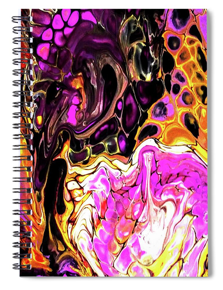 Wing Spiral Notebook featuring the painting Butterfly Wing by Anna Adams