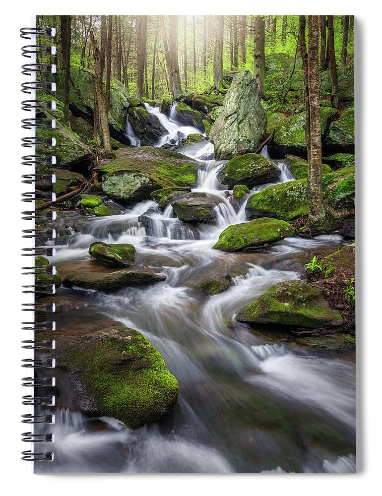New England Waterfalls Spiral Notebook featuring the photograph Buttermilk Falls by Bill Wakeley