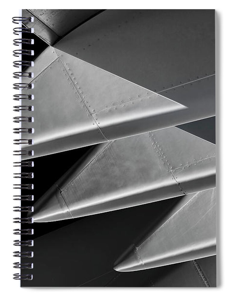 C-17 Spiral Notebook featuring the photograph C-17 Flap Fairings by Chris Buff
