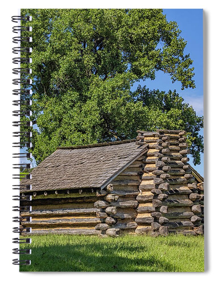 0662 Spiral Notebook featuring the photograph Cabins at Valley Forge by Gordon Elwell