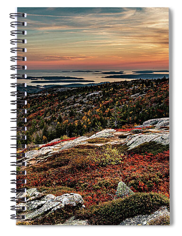 Cadillac Spiral Notebook featuring the photograph Cadillac Mountain by William Christiansen