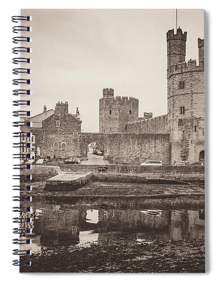 Caernarfon Castle Spiral Notebook featuring the photograph Caernarfon Castle by Rob Hemphill